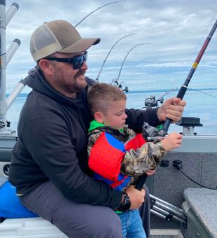 Bent rod means fish on in Duluth!