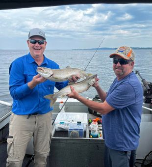 Guided fishing trips make landing lake trout easier on Lake Champlain.