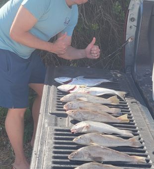 Beach vibes and fishing highs.