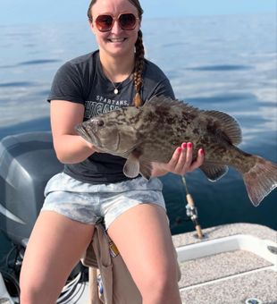 Young Angler and her Grouper in Sarasota FL!