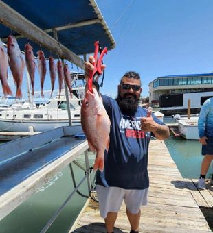 Solid red snapper catch dockside fishing success