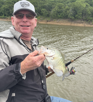 Caught a tasty crappie in Oologah today despite the partly cloudy weather!