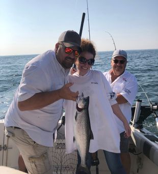 Beautiful Chinook salmon caught in Olcott NY waters!