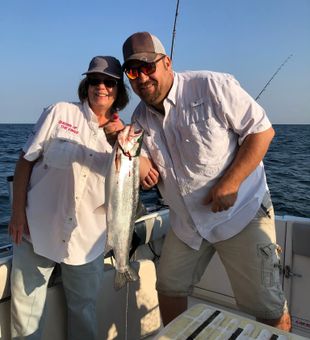 Beautiful Olcott NY coho salmon makes the day!