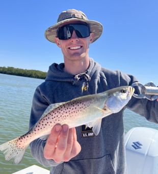 Proud Florida spotted seatrout catch
