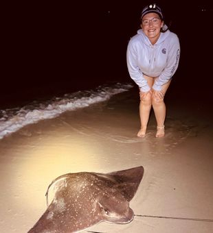 Surf fishing for teeth! Cape May.