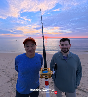 Sunset fishing vibes at Cape May beach!