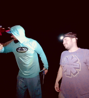 Night fishing adventures in Cape May waters.