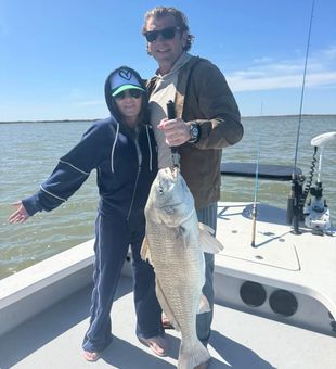 Classic Texas gulf coast fishing near the Port Aransas jetties.