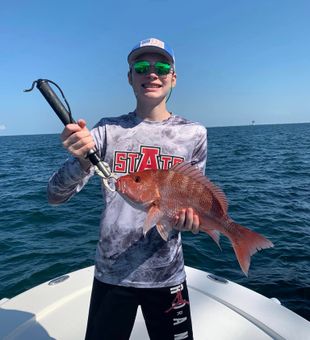 Fiery! Gulf Coast Red Snapper action.