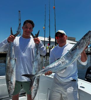 We hooked into three solid Kingfish back-to-back