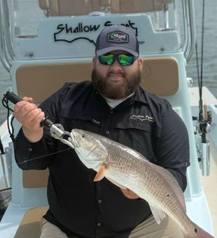 Sight casting to Redfish in South Padre Island clear water.