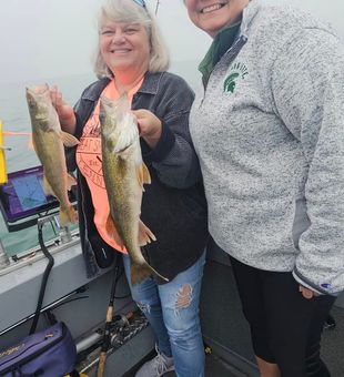Reeling in trophy fish on the Great Lakes!