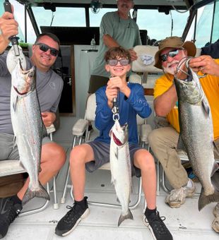 Triple Chinook salmon success in Oswego NY!