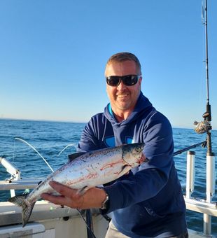 Epic Chinook salmon onboard.