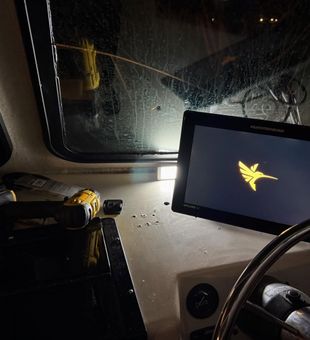 Night fishing setup ready in Salisbury MD waters.