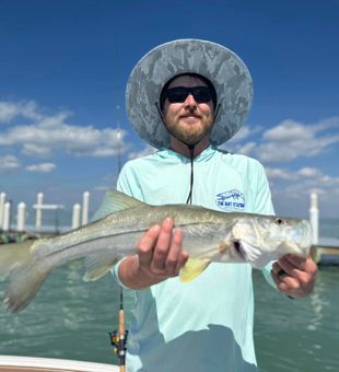 Snagged a snook with clear skies and great vibes!