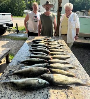 Make your next fishing trip count with a guided striped bass charter on Lake Murray. Perfect for families, friends, and anglers of every skill level.