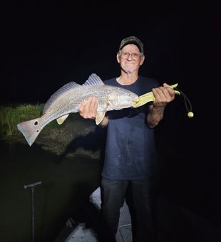 Red drum fishing at night