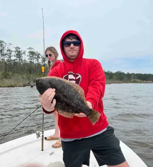 Southern Flounder on board - Fairhope, AL.