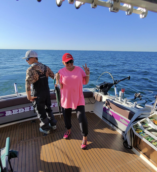 Great day on the water using deep sea trolling with heavy and light tackle under clear skies!
