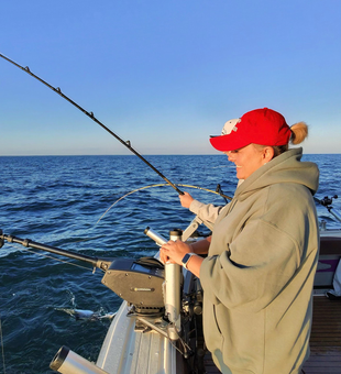 Perfect day for deep sea trolling in clear conditions!