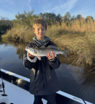 Nice speckled trout on light tackle today!
