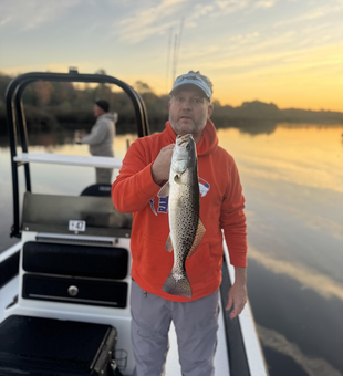 Nice speckled trout on light tackle during clear conditions!