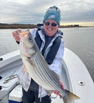 Early morning lake fishing in Avalon, New Jersey.