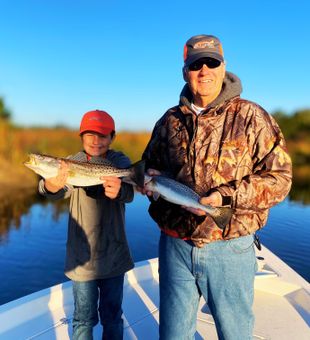 Double speckled trout success in Destin waters!
