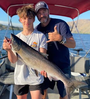 Son and Dad's teamwork - Montesano, WA.