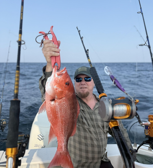 Huge Red Snapper hauled in from the deep waters off Niceville!