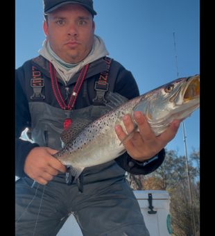 Hooked up with a feisty speck!