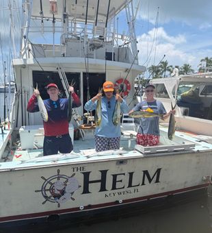 Key West mahi mahi success aboard The Helm!