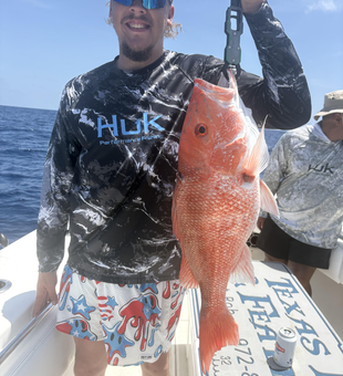 Beautiful Texas red snapper making the trip worthwhile!