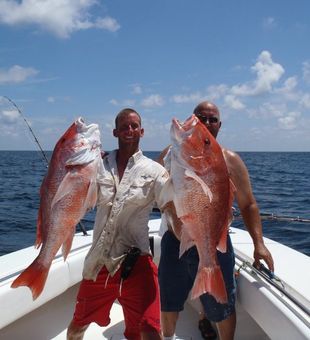 Double red snapper success in Port O'Connor waters!