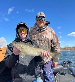 1st Walleye he ever caught! 