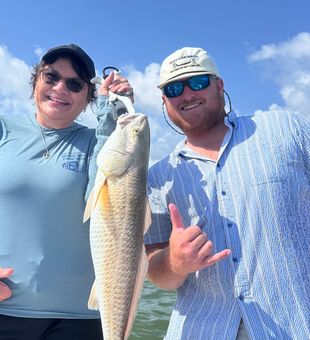 Family fishing fun on Galveston Bay today