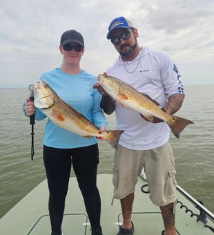 Double redfish success in Sargent TX waters!