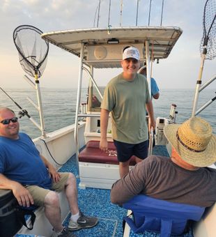 Fun Lake Erie fishing with friends.