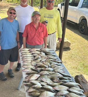 Hooked up with a beautiful crappie on Lake Eufaula