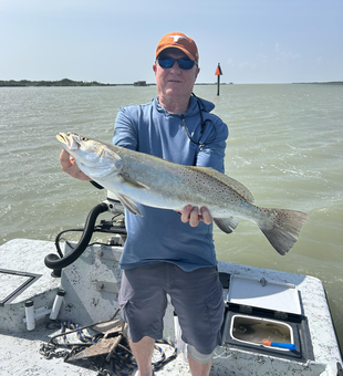 Beautiful Laguna Madre speckled trout makes the day!