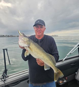 Solid walleye landed under moody skies!