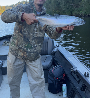 Nice Coho Salmon caught jigging and trolling in Montesano! Weather cleared up perfect for fishing.
