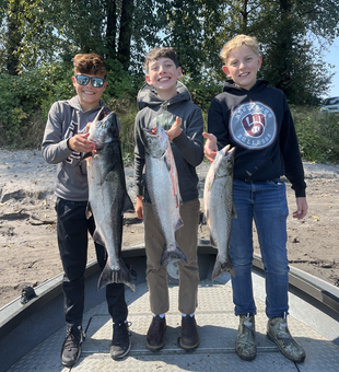 Huge Bull Trout and Coho Salmon slayed in Montesano's partly cloudy waters!
