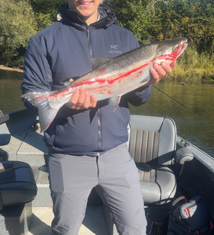 Nice sockeye salmon caught jigging and trolling in Montesano! Weather cleared up perfectly for this adventure.