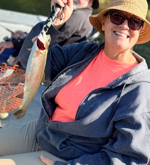 Beautiful White River rainbow trout ready for the cooler!
