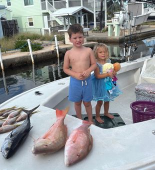 Reef kid haul, Big Pine Key tarpon and mutton snapper catch.
