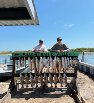 Hooking big redfish in Corpus Christi