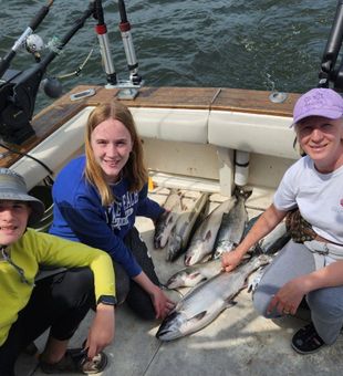 Loaded Lake Michigan salmon haul!